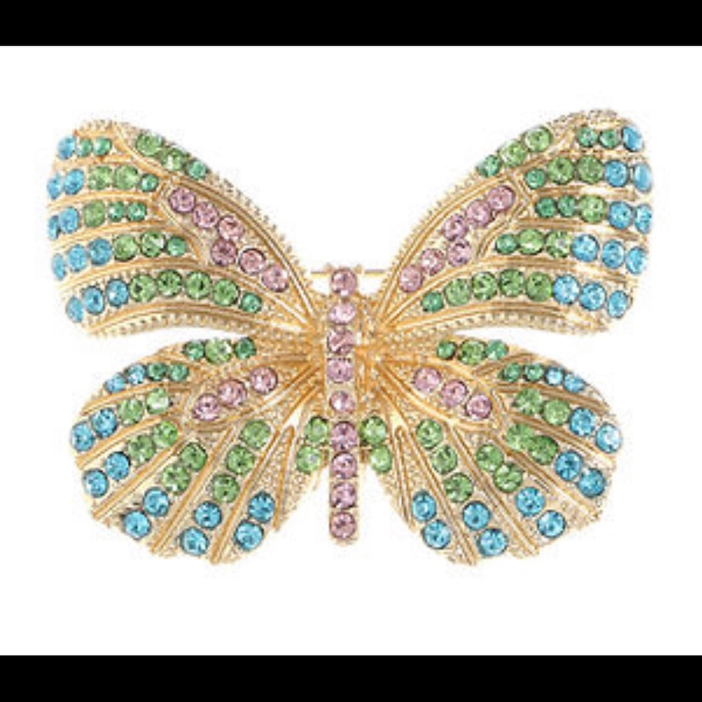 Monet Jewelry Butterfly Multicolor Pin - Picture 3 of 3